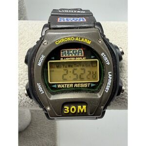 Sega Sports 1997‎ Vintage Mens Digital Watch New Battery 41MM 8.25"